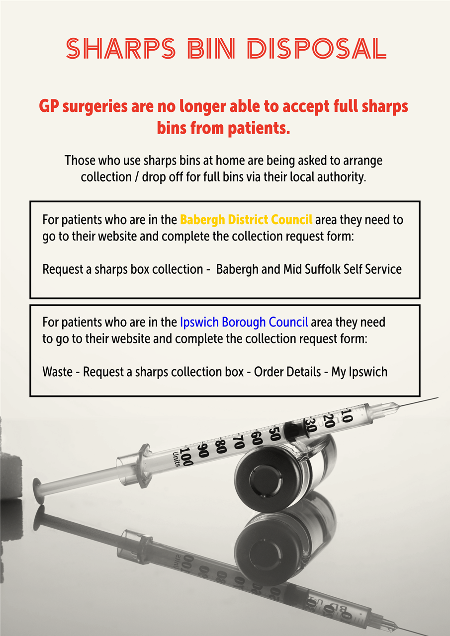 Changes to sharps bin disposal